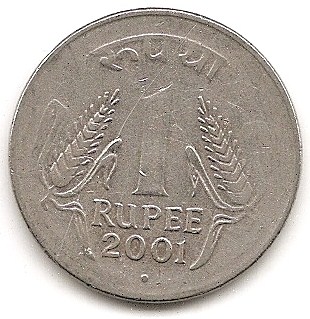  Indien 1 Rupee 2001 #307   