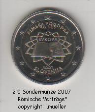 Slowenien ...2 Euro Sondermünze 2007...Röm. Verträge   