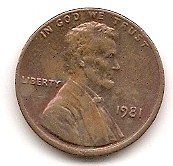  USA 1 Cent 1981 #61   