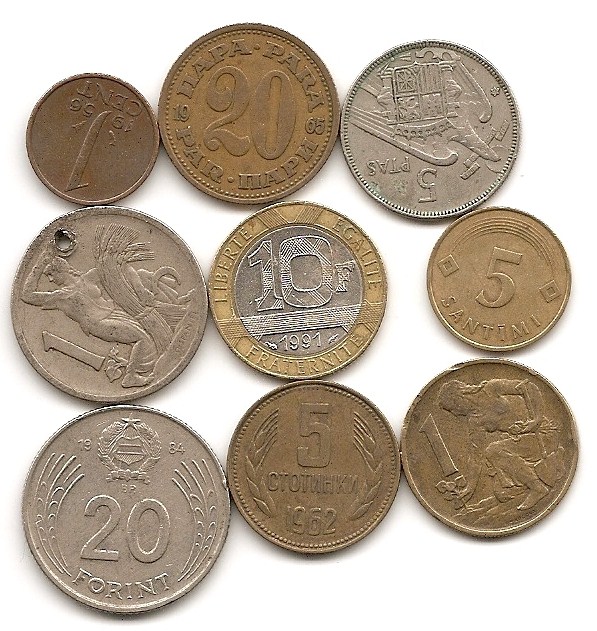  9 Münzen aus Europa s.Scam #367   