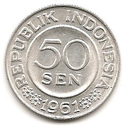  Indonesien 50 Sen 1961 #379   