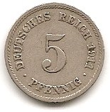  DR 5 Pfennig 1911 F #393   
