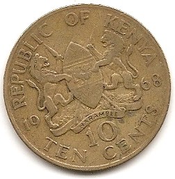  Kenia 10 Cents 1968 #397   