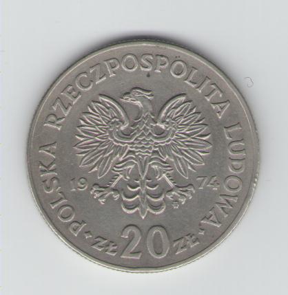  20 Zloty Polen 1974   