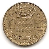  Monaco 10 Francs 1950  #423   