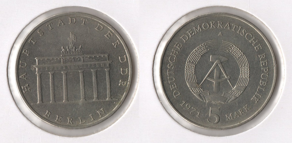 DDR 5 Mark 1971 -A- (2) Berlin vz
