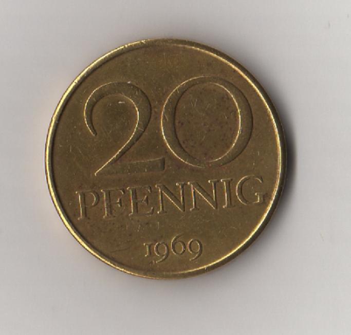  DDR 20 Pfennig 1969 -A- o.Mzz. ** vz **   