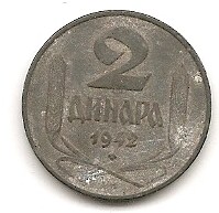  Serbien 2 Denar 1942 #431   