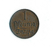 Danzig Jaeger D 2 1 Pfennig 1937 Auflage 3 000 000 vorz&uuml;glich