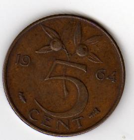  Niederlande 5 Cent 1964   