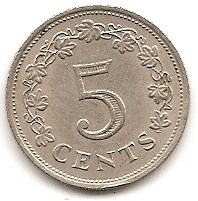  Malta 5 Cent 1976 #453   