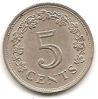 Malta 5 Cent 1976 #453