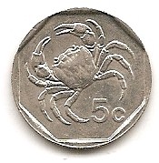 Malta 5 Cent 1991 #454