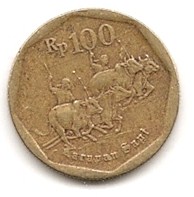  Indonesien 100 Rupiah 1991 #458   