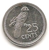  Seychelles 25 Cent 2007 #462   