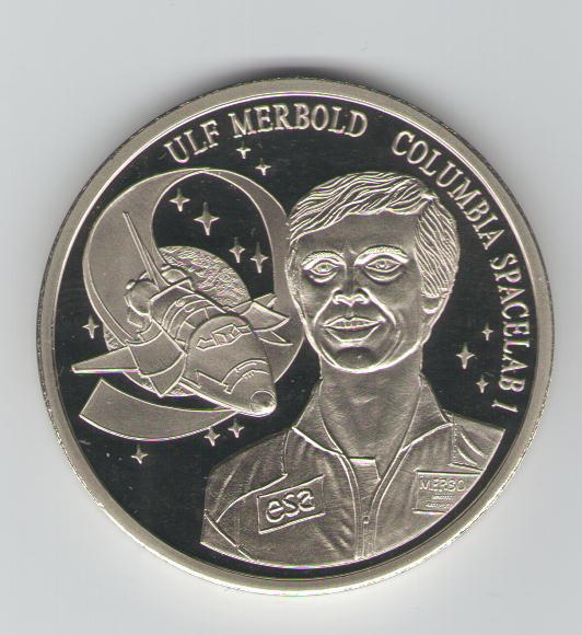  Medaille auf Astronaut Ulf Merbold   