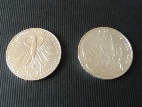 Deutschland BRD 10 DM 1988 Carl Zeiss 15 5 g Silber 625 f STGL
