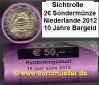 Rolle...2 Euro Sondermünze 2012...10 J. Bargeld