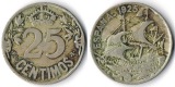 Spanien  25 Centimos  1925   FM-Frankfurt Gewicht: 6,87g Kupfe...