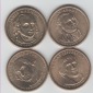 4x 1 Dollar USA 2007 (Präsidenten)  Prägung D(k45)