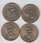 4x 1 Dollar USA 2009 (Präsidenten)  Prägung P(k51)