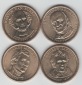 4x 1 Dollar USA 2008 (Präsidenten)  Prägung P(k49)