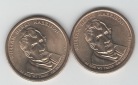 2x 1 Dollar USA 2009 (Präsidenten) (Harrison)beide Prägungen...