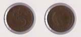 Niederlande 5 Cent 1977 <i>Juliana</i> **privy mark cock**