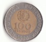 100 Escudos Portugal 1990 Rand mit 6 Sektoren (G288)