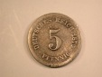 13007  KR 5 Pfennig  1876 J  in schön, Beschädigt