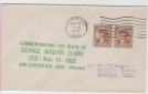 USA Brief mit MiNr. 2x 336 mit Cachet 180 Jahre Indiana Expedi...
