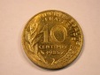 13205 Frankreich  10 Centimes 1985 in Stempelglanz