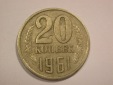 14002 UDSSR/Russland 20 Kopeken  1961 in ss+  Orginalbilder!