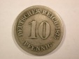 14301 KR 10 Pfennig 1875 A in schön Orginalbilder