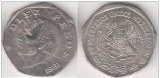 Mexiko 10 Pesos 1981 dezentriert, off center error