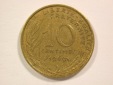 14008 Frankreich 10 Centimes von 1969 in vz Orginalbilder