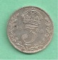 Großbritannien - 3 Pence 1908 silber