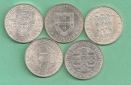 Portugal - Serie von fünf Münzen 50 Escudos Silber