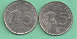 Brazil - zwei Münzen 5 Centavos 1976 - F.A.O