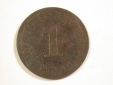 14013 KR 1 Pfennig 1887 J in fast schön Orginalbilder