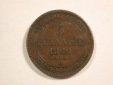 15102 Sachsen 5 Pfennig 1866 B in ss+/ss-vz Druchstelle  Orgin...