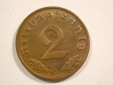 15103 3.Reich  2 Pfennig 1939 D in vz-st   Orginalbilder