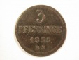 15105 Rostock 3 Pfennig 1855 BS in ss+  Orginalbilder