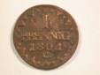 15106 Sachsen 1 Pfennig 1804 C in s/s-ss  Orginalbilder