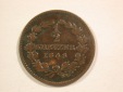 15106 Baden  1/2 Kreuzer 1848 in ss, Druckstellen  RR  Orginal...