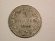 15107 Hohenzollern-Sigmaringen 3 Kreuzer 1844 in ss+  Orginalb...