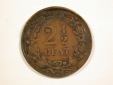 15001 Niederlande  2,5 Cent 1898 in schön, Druckstellen, Rdf....