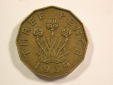 15002 Grossbritannien  3 Pence 1939 in ss-vz  Orginalbilder