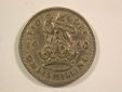15002 Grossbritannien  1 Shilling 1950 in ss, geputzt Orginalb...