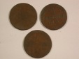 15007 Preussen 3x Pfennig  1832,1833 u. 1834 Orginalbilder